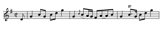 Garthland's House - staff notation