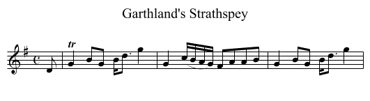 Garthland's Strathspey - staff notation