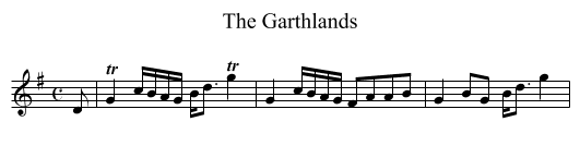 Garthlands, The - staff notation