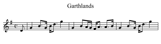 Garthlands - staff notation