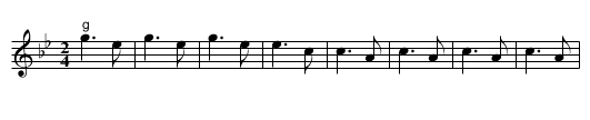 Gaselnita - staff notation