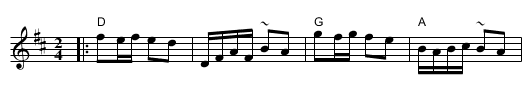 Gaspe Reel - staff notation