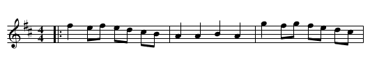 Gaspe Reel - staff notation