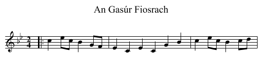 Gasúr Fiosrach, An  - staff notation