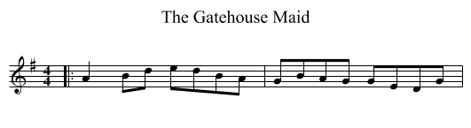 Gatehouse Maid, The  - staff notation