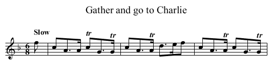 Gather and go to Charlie - staff notation