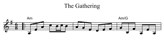 Gathering, The  - staff notation