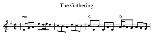 Gathering, The  - staff notation