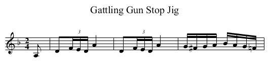 Gattling Gun Stop Jig - staff notation