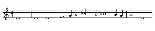 Gaude virgo - staff notation