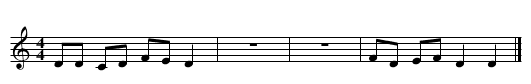 Gaudete (verse) - staff notation