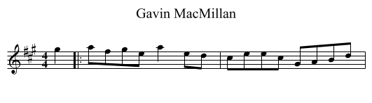 Gavin MacMillan - staff notation