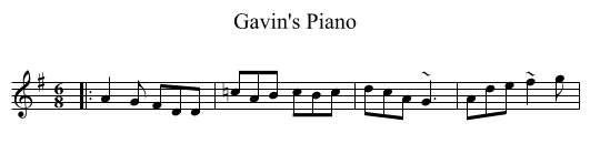 Gavin's Piano - staff notation
