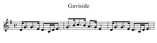 Gaviside - staff notation