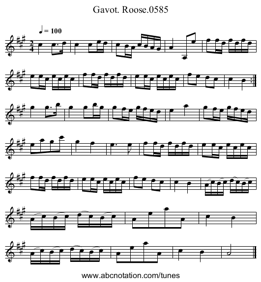 Gavot. Roose.0585 - staff notation