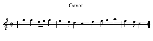 Gavot. - staff notation