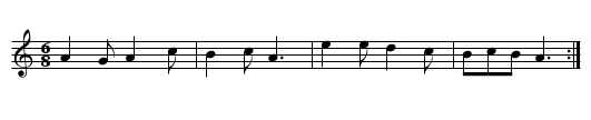 Gavotte ton double - staff notation