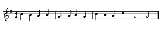 Gavotte - staff notation