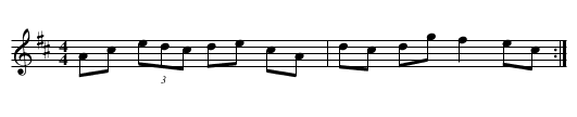 Gavotten Ar Menez - staff notation
