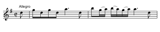 Gavotto. SenH.009 - staff notation