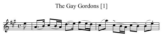 Gay Gordons [1], The - staff notation
