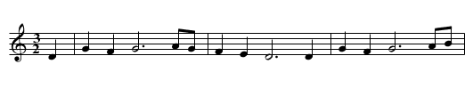GB/6a/121 Lord Bateman Version 3 of 3 - staff notation