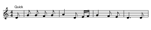 GB/6a/142 Pretty Ploughboy - staff notation