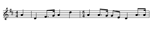 GB/6a/63 Dabbling in the Dew Version 2 of 3 - staff notation