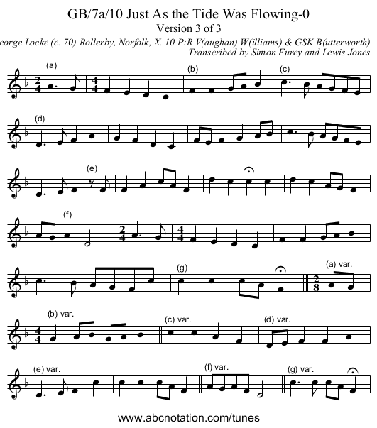 GB/7a/10 Just As the Tide Was Flowing-0 - staff notation