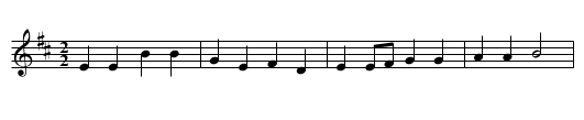 GB/7a/33 Tarry Trowsers Version 1 of 2 - staff notation