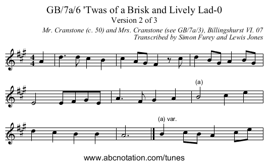 GB/7a/6 'Twas of a Brisk and Lively Lad-0 - staff notation