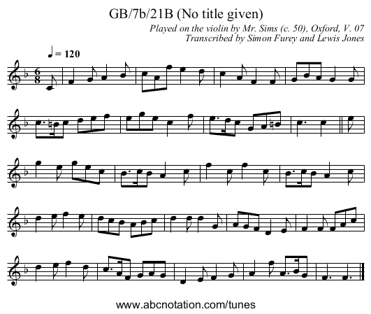 GB/7b/21B (No title given) - staff notation