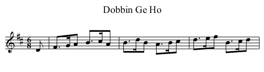 Ge Ho, Dobbin - staff notation