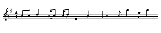 Geaftaí Bhaile Buí - staff notation