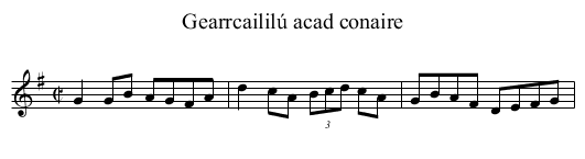 Gearrcaililú acad conaire - staff notation