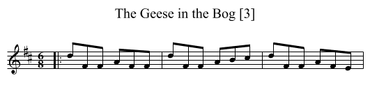 Geese in the Bog [3], The  - staff notation