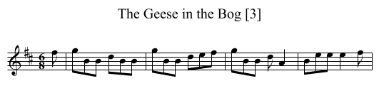 Geese in the Bog [3], The  - staff notation