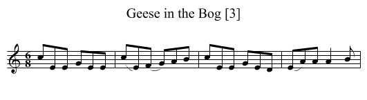 Geese in the Bog [3] - staff notation