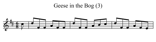 Geese in the Bog (3) - staff notation