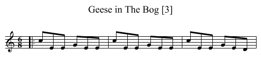 Geese in The Bog [3] - staff notation