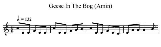Geese In The Bog (Amin) - staff notation