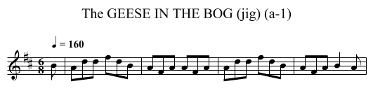 GEESE IN THE BOG (jig) (a-1), The - staff notation