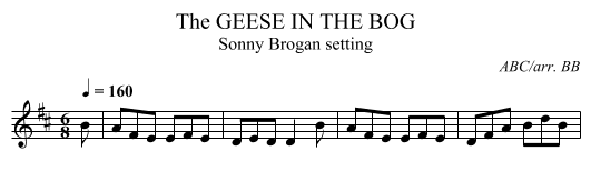 GEESE IN THE BOG, The - staff notation