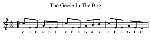 Geese In The Bog, The - staff notation