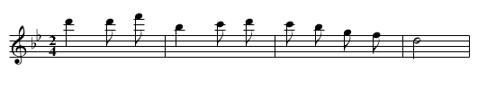 Gege de ku - staff notation