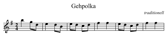 Gehpolka - staff notation