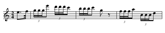 Gem Schottische - staff notation