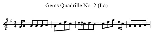 Gems Quadrille No. 2 (La) - staff notation