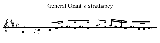 General Grant’s Strathspey - staff notation