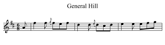 General Hill - staff notation